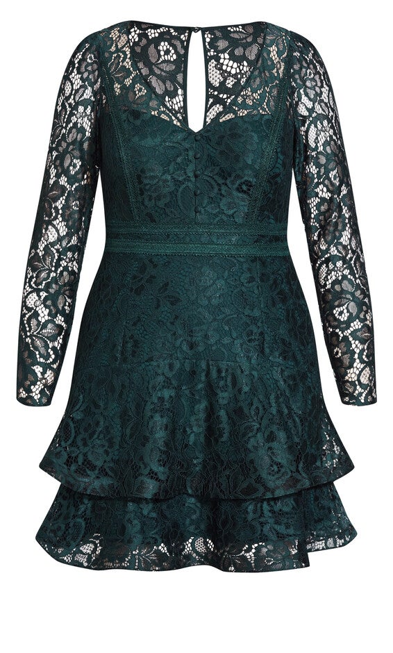 Lace Lover Dress - emerald, GREEN, alternate image number null