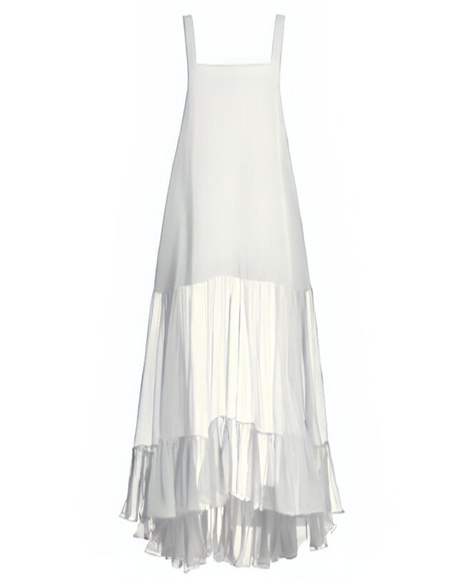 Bellevue CDC Chiffon Midi Dress, White / White, hi-res image number null