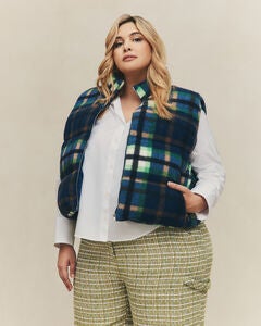 Plaid Puffer Vest
