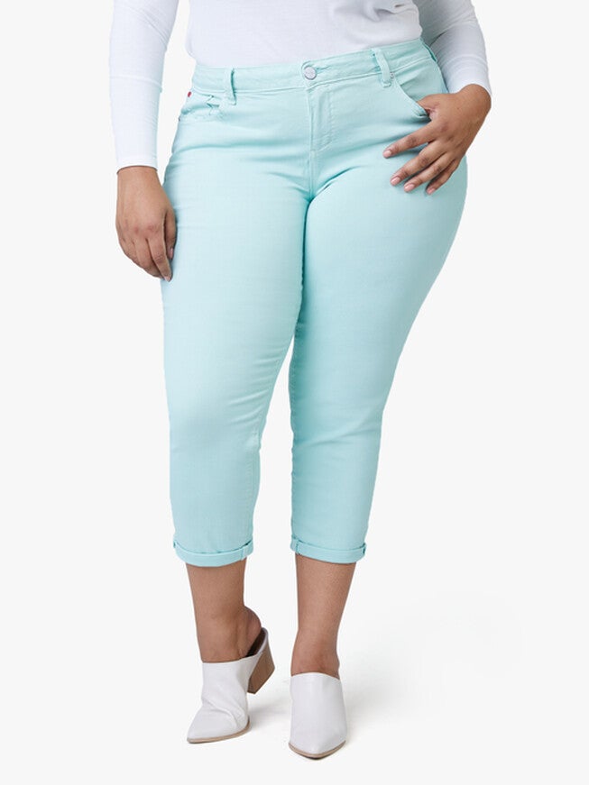 Talia Mid Rise Boyfriend, PISTACHIO / Turquoise, alternate image number null