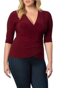 Plus Size Burgundy Tops